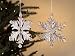 Pack of 8 Richest Winter Frosted and Icy Glass Snowflake Christmas Ornaments 5"