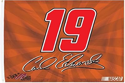 Carl Edwards #19 3x5 SIGNATURE Flag w/grommets RR Outdoor House Banner Nascar Racing