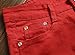 Men's Red Ripped Stretch Skinny Straight Cut Slim Fit Jeans Pants with Zipper Red W30