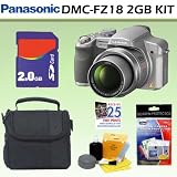 Panasonic Lumix DMC-FZ18 (Silver) 8.1MP Digital Camera + 2GB ACCESSORY KIT