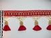 3 Delightful Tassel Fringe Trim Gold & Red Per Yard
