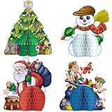 Beistle 4-Pack Christmas Playmates Centerpiece, 5-Inch