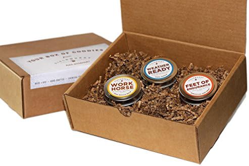 Field Works Supply - 3 Balms Gift Set. For Soothing Cracked Hands, Aching Feet and Sore Muscles - Natural, Organic and Effective