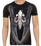 Ring of Fire Fleur-de-lis and Giant Wings 100% Cotton Adult T-Shirt