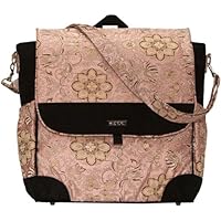 Bellagio Convertible Messenger and Backpack Diaper Bag in Pink