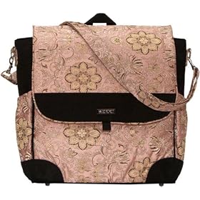 Bellagio Convertible Messenger and Backpack Diaper Bag in Pink