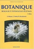 Botanique : Biologie et physiologie végétales