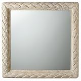 IMAGE OF Braided Petals Square Wood Mirror