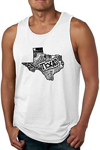 Hipster Texas State Map Zentangle Men's Tank Top