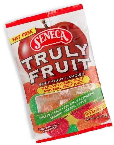 Seneca Truly Fruit Soft Fruit Candies, Assorted Flavors, 4 Ounce Bags (Pack of 12) by Raspberry Candy