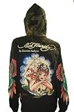 Ed Hardy by Christian Audigier Platinum Pirate Girl with Rhinestone and Fur accents Hoodie Plus Size Black 51O4rYPl3QL. SL160 Ed Hardy by Christian Audigier Platinum Pirate Girl with Rhinestone and Fur accents Hoodie Plus Size Black
