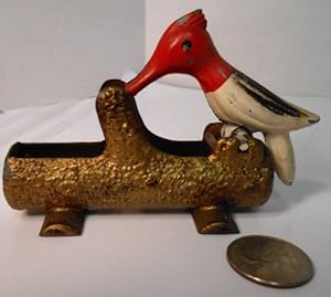 Amazon.com: Antique Cast Metal Woodpecker Toothpick Holder Circa 1947