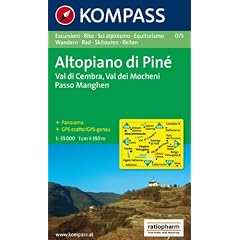 Altopiano di Pine: Wander-, Rad- und Skitourenkarte. Val di Cembra, Val dei Mocheni. 1:25.000