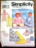 Simplicity Sewing Pattern 7807 for Infant Bunting, Jacket, Pants, Blanket & Top, Sizes Newborn, Small, Medium