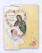 Cromo Baptism Invitation - Our Lady of Guadalupe - ENGLISH - 100 per pack - Envelopes Included