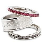 Atlanta Falcons Logo Crystal Stacked Ring Set (Size 7)