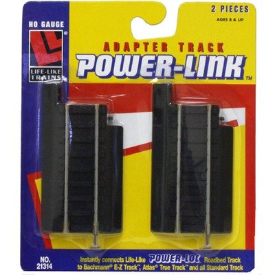 Life-Like Trains Power-Link  HO Scale Track - Adapter, Steel
