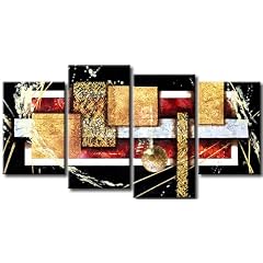 Bild auf LEINWAND + 4 teilig + Modern Abstrakt Abstrakt Geschenk + Wandbilder 92902 +++ RIESEN BILDER AUSWAHL IN UNSEREM HAENDLERSHOP +++