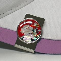Geldclip Magnetisch Golf Ball Maker Perlmutt Neu&OVP Blume Rot Luxus