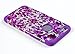 iPhone 6, DandyCase 2in1 Hybrid High Impact Hard Lavender Garden Floral Pattern + Purple Silicone Case Cover for Apple iPhone 6 (4.7