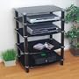 Walker Edison TD35CMPB Glass Component Stand
