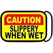 Slippery When Wet Caution Belt Buckle