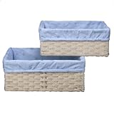 Tiddliwinks Two Basket w/Lin-Natural w/blue