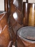 ARCHITECTURAL POT DIAMOND SHAPE - PALM TRUNK - 6.5 FT - ISLAND DECOR
