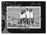 Malden Family Black Glass Expression Frame, 4 by 6-Inch