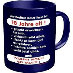 Fun Tasse mit Spruch - zum 18. Geburtstag