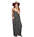 HAPEE Women's Loose V-neck Sleeveless Dot Print Boho Long Maxi Chiffon Dress