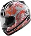 Arai Profile Riptide Lady Graphic Full Face Motorcycle Riding Race Helmet- Red/ Silve...