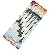 Estone 100 pcs Fishing Trace Lures Leader Steel Wire Spinner 16/18/22/24/28cm Green/Silver