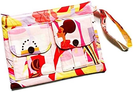 Ladies Wallet Wristlet, Smartphone Wristlet Wallet, Pink Wristlet Purse, Large Wristlet, Womens Wallet Purse, Fabric Wallet