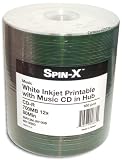 White Inkjet Printable DIGITAL-AUDIO 80-Minute CD-R's by Prodisc Spin-X 100-Pak