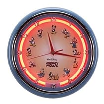 Walt Disney Mickey Mouse & Friends Neon Wall Clock