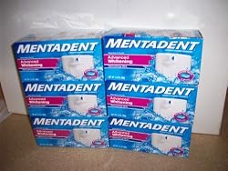 Mentadent Advanced Whitening Fluoride Toothpaste with Baking Soda and Peroxide, Refreshing Mint, 3.5-Ounce Containers (Pack of 6)