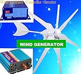 GOWE 300w Wind Turbine Generator+wind solar hybrid controller + pure sine wave inverter to be wind system