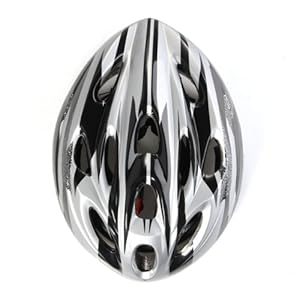 Casco Visera Protección Ciclismo para Bicicleta Bici Talla L Plata Negro