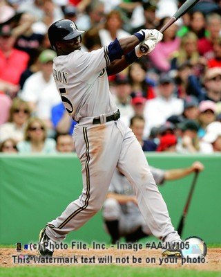 Mike Cameron - Milwaukee Brewers batting action MLB 8x10 Photo