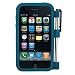 GTMax Blue Soft Rubber Silicone Cover Case With Stylus Pen Holder for AT&T Apple Iphone 3G / 3GS