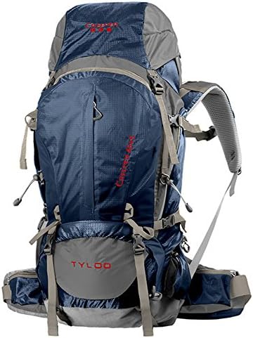 Moluo [45+5]L Creeper Internal Frame Pack for Camping Hiking Mountaineering (Navy blue)