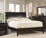 Contemporary Cappuccino Finish Eastern King Size Platform Bed