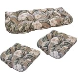 3-Piece Wicker Furniture Cushion Set - Palm Floral Birch by KIP