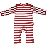 Toby Tiger Sleepsuit - Red/White Stripes (6-12 months)