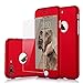 VANCKE iPhone 7 Plus case,Full Body Slim Fit Case with Tempered Glass Screen Protector Ultra Thin Light Weight Hard Snap-On for Apple iPhone 7 Plus 5.5 inch (red)