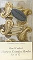 Paisley Shower Curtain Hooks Set of 12 in Gold