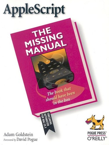 Cover image : AppleScript: The Missing Manual (Missing Manual)
