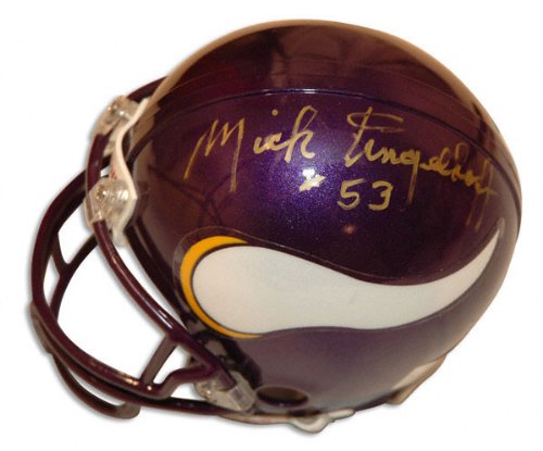 Mick Tingelhoff Minnesota Vikings Autographed Mini Helmet