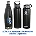 WaterVault Neoprene Bottle Holder, Adjustable Detachable Strap, Shoulder Sling & Hand Carrier - Grey XL